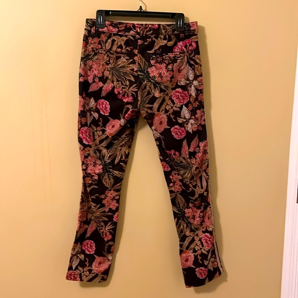 Anthropologie Relaxed Floral Print Chino Pants with Side Trim Size 28 - Picture 5 of 5